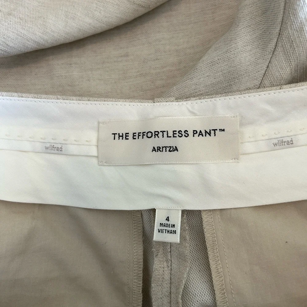 Wilfred effortless Straight Leg Linen-Blend Pants in Light Ivory